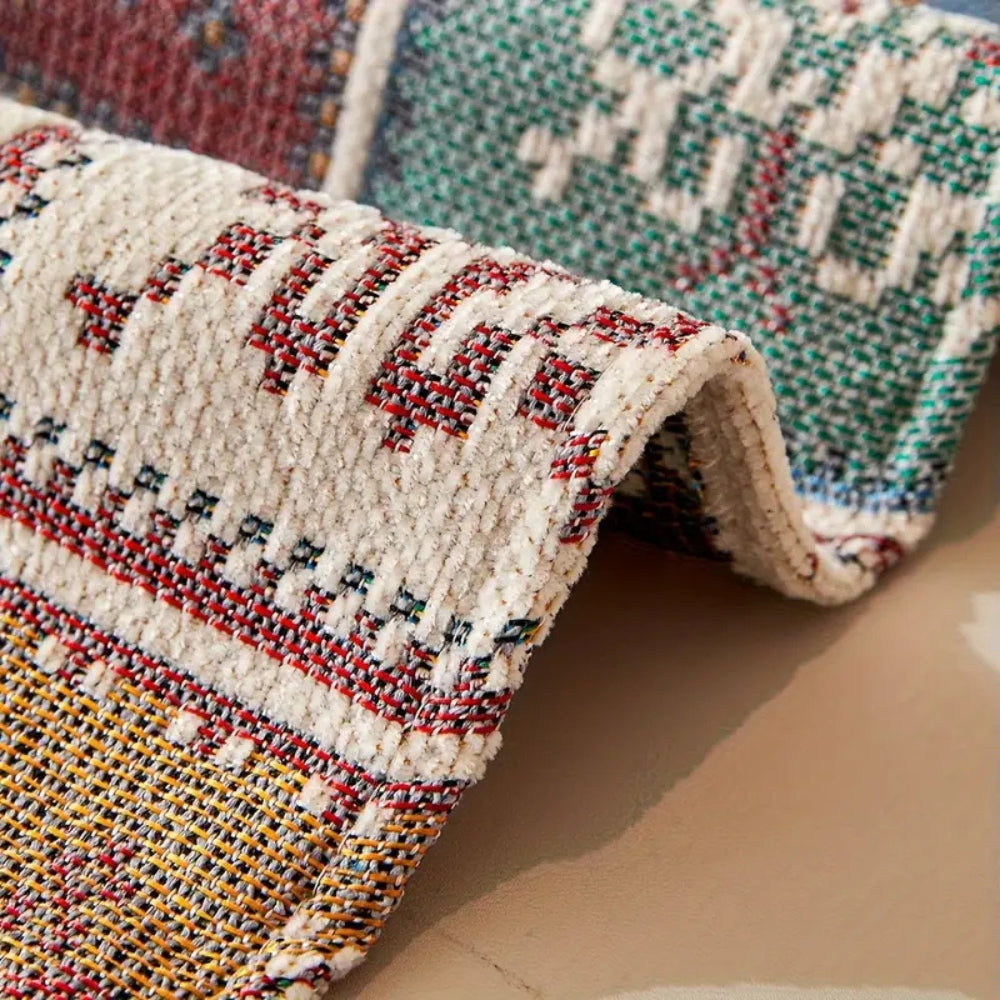 Genfer Sofabezug - Wendbarer Chenille, Maschinenwaschbar, Boho-Stil 1