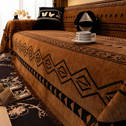 Geoma Sofaüberwurf - Chenille, Tribal Design, Pflegeleicht 0