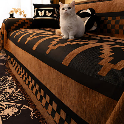 Geoma Sofaüberwurf - Chenille, Tribal Design, Pflegeleicht 2