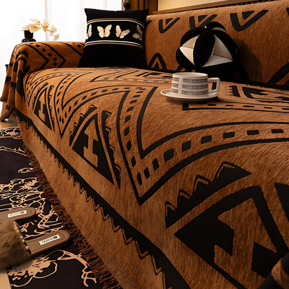 Geoma Sofaüberwurf - Chenille, Tribal Design, Pflegeleicht 3