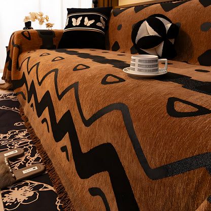 Geoma Sofaüberwurf - Chenille, Tribal Design, Pflegeleicht 6
