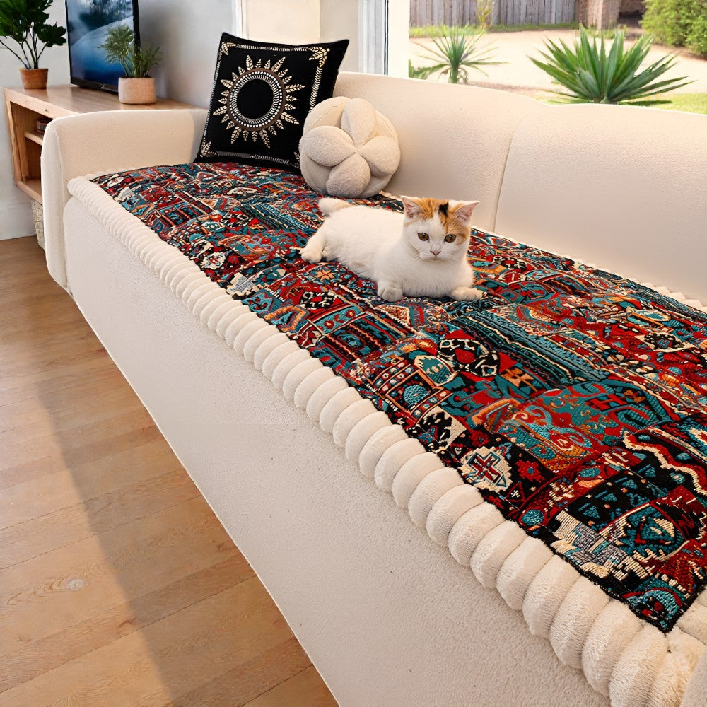 Gesto Couchbezug - Rutschfest, Ethnisches Design, Mikrofaser 3