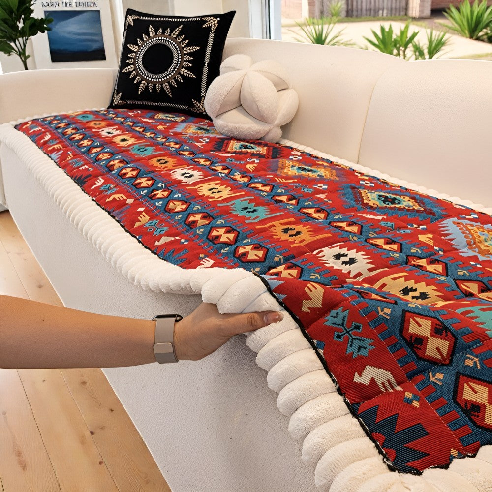 Gesto Couchbezug - Rutschfest, Ethnisches Design, Mikrofaser 6