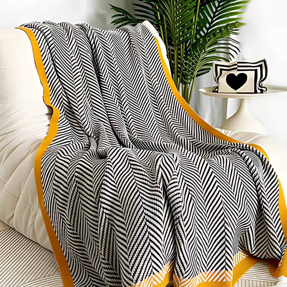 Gleam Tagesdecke - Weiches Acryl, Modernes Chevron-Muster 0