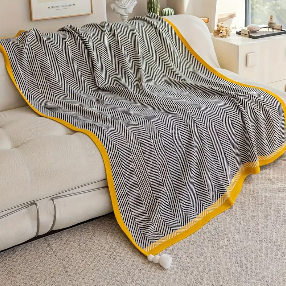 Gleam Tagesdecke - Weiches Acryl, Modernes Chevron-Muster 5