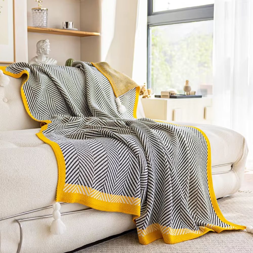 Gleam Tagesdecke - Weiches Acryl, Modernes Chevron-Muster 7