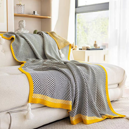 Gleam Tagesdecke - Weiches Acryl, Modernes Chevron-Muster 7