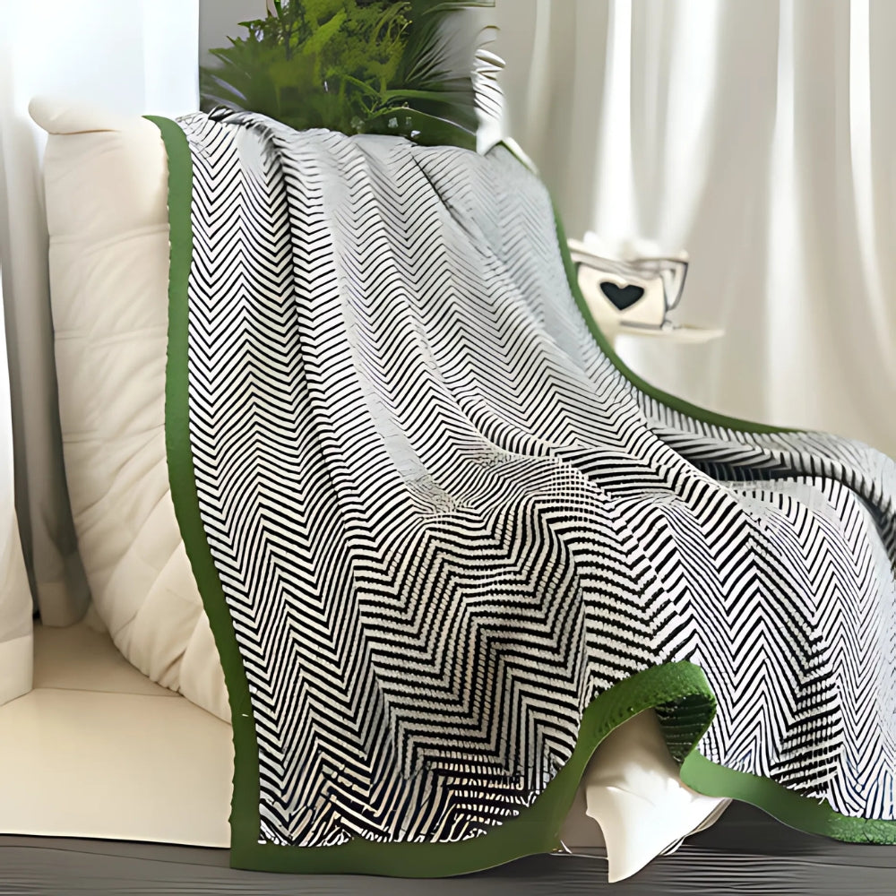 Gleam Tagesdecke - Weiches Acryl, Modernes Chevron-Muster 8