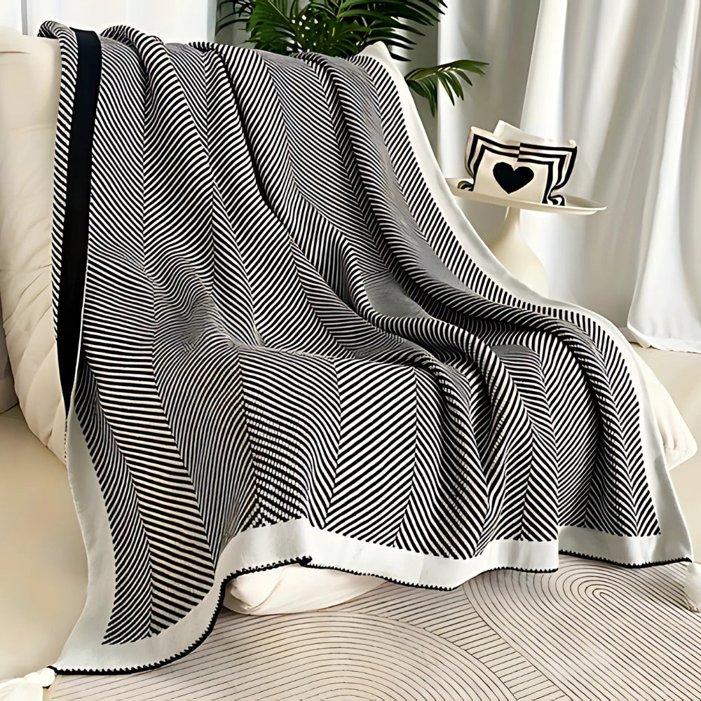 Gleam Tagesdecke - Weiches Acryl, Modernes Chevron-Muster 9