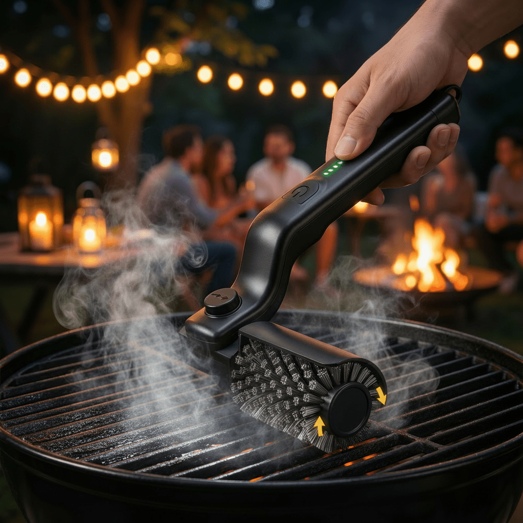 Glendo Elektrische Grillbürste - Ergonomischer Griff, 3 Reinigungsstufen 5