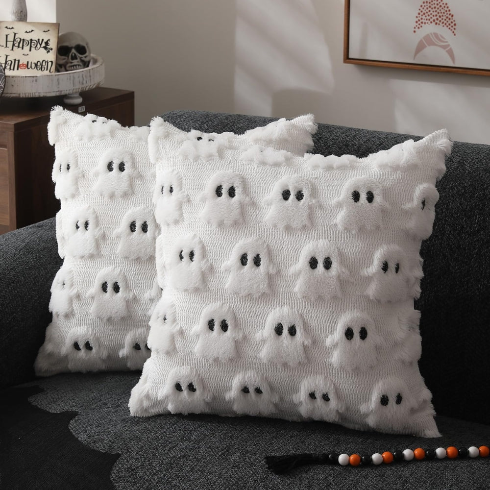 Glimmer Ghost Kissenbezug - Plüsch, 3D-Geisterdesign 1
