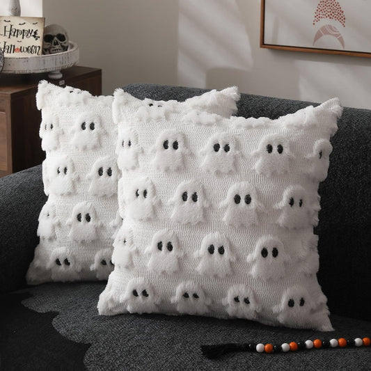Glimmer Ghost Kissenbezug - Plüsch, 3D-Geisterdesign 1