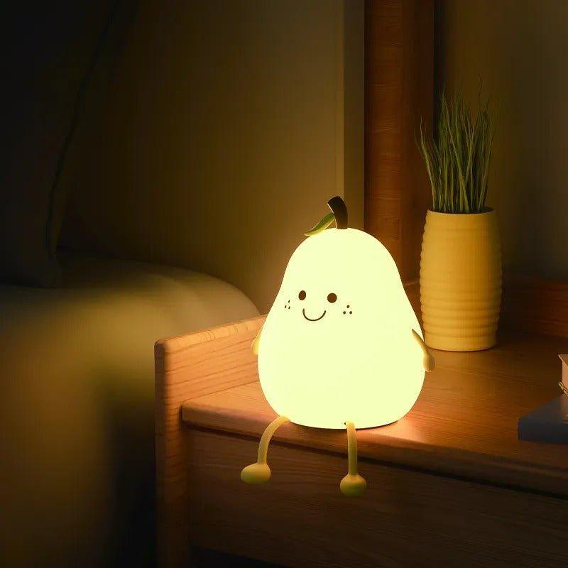 GlowPear Nachtlicht Kinder - Silikon, Tragbar mit Dimmfunktion 2
