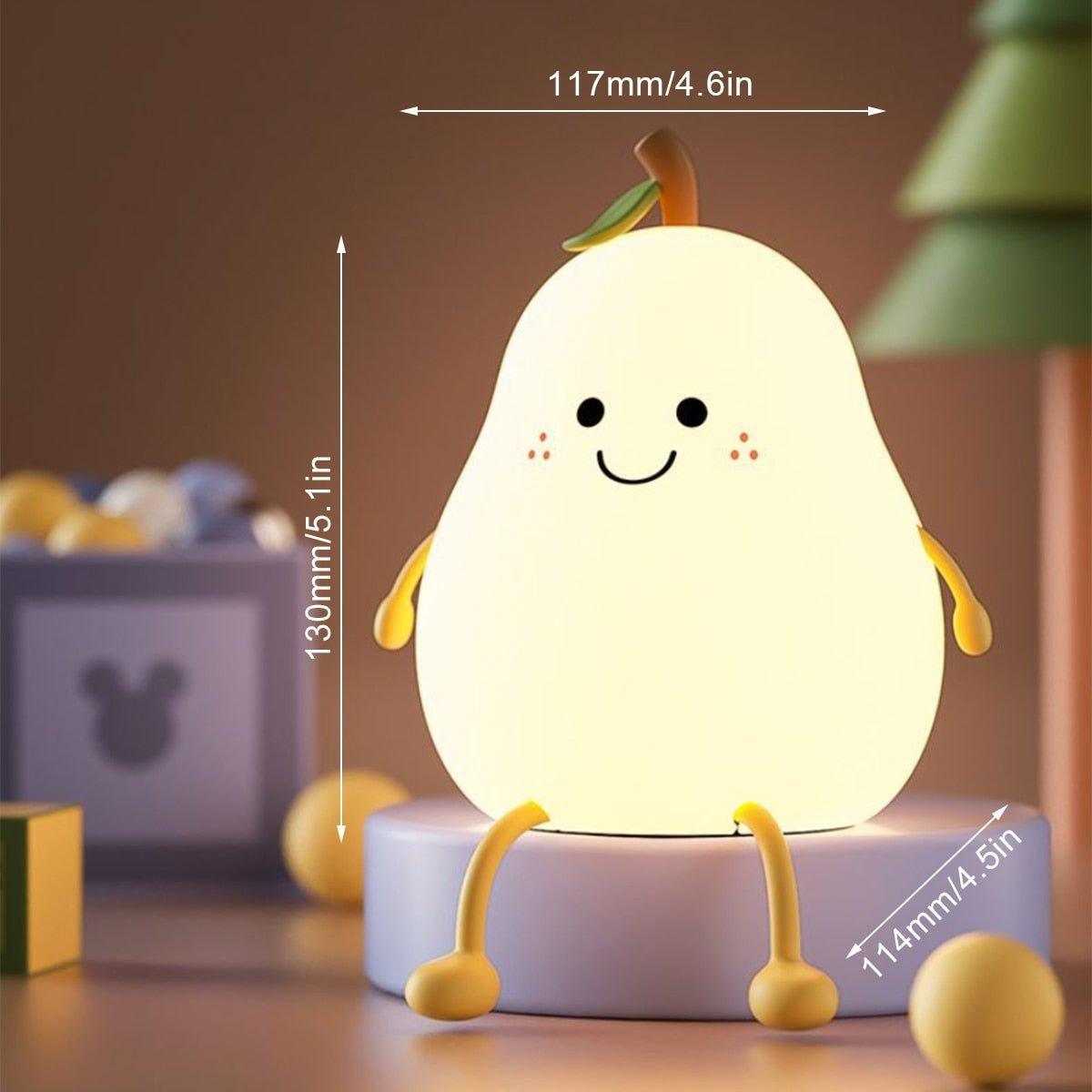 GlowPear Nachtlicht Kinder - Silikon, Tragbar mit Dimmfunktion 3