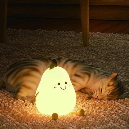 GlowPear Nachtlicht Kinder - Silikon, Tragbar mit Dimmfunktion 4