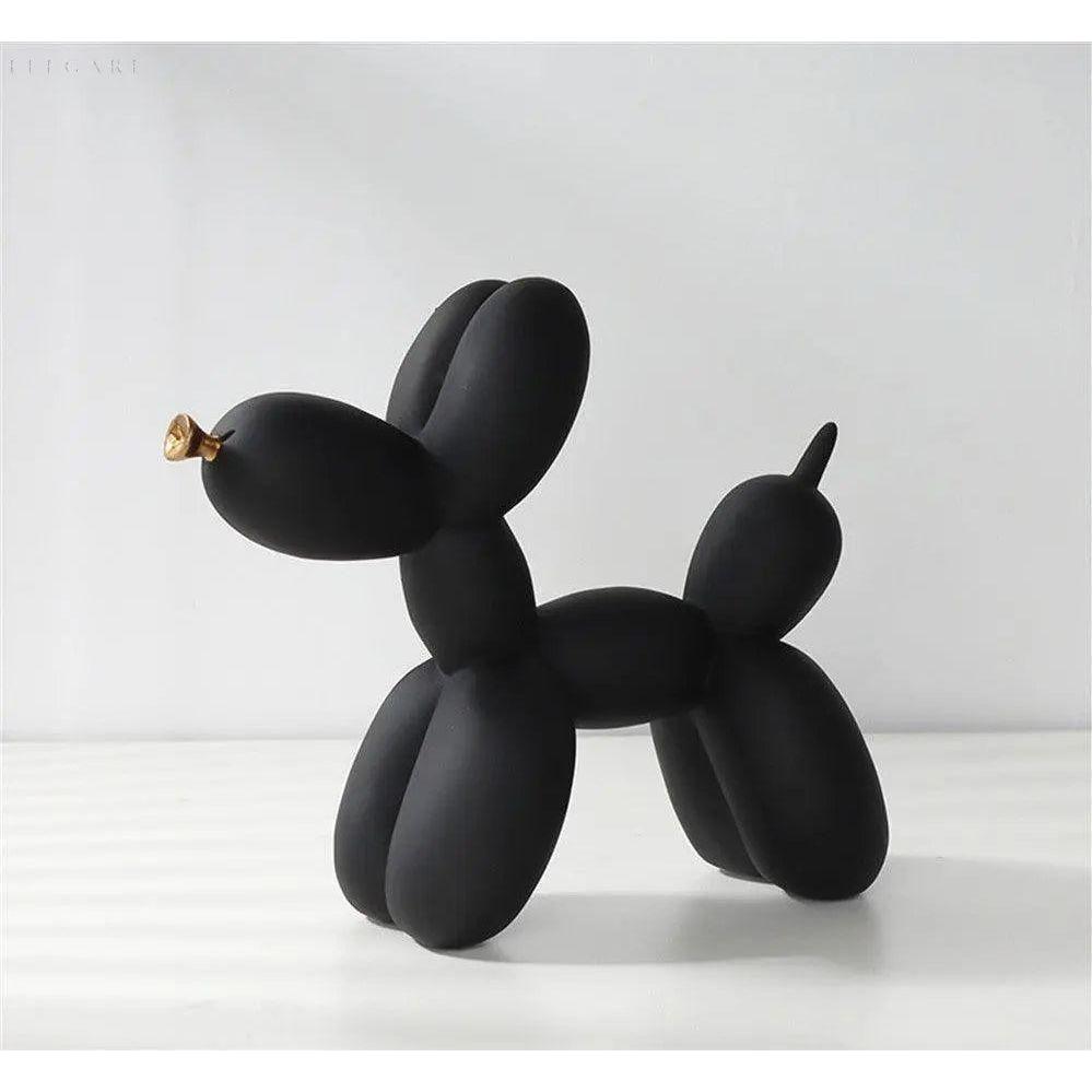 Haku Ballonhundefigur - Epoxidharz, Handbemalt, Goldene Schnauze 0