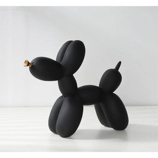 Haku Ballonhundefigur - Epoxidharz, Handbemalt, Goldene Schnauze 0