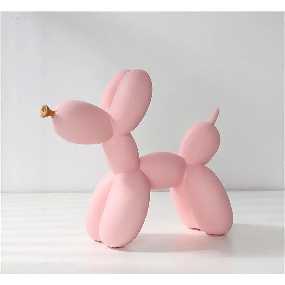 Haku Ballonhundefigur - Epoxidharz, Handbemalt, Goldene Schnauze 11