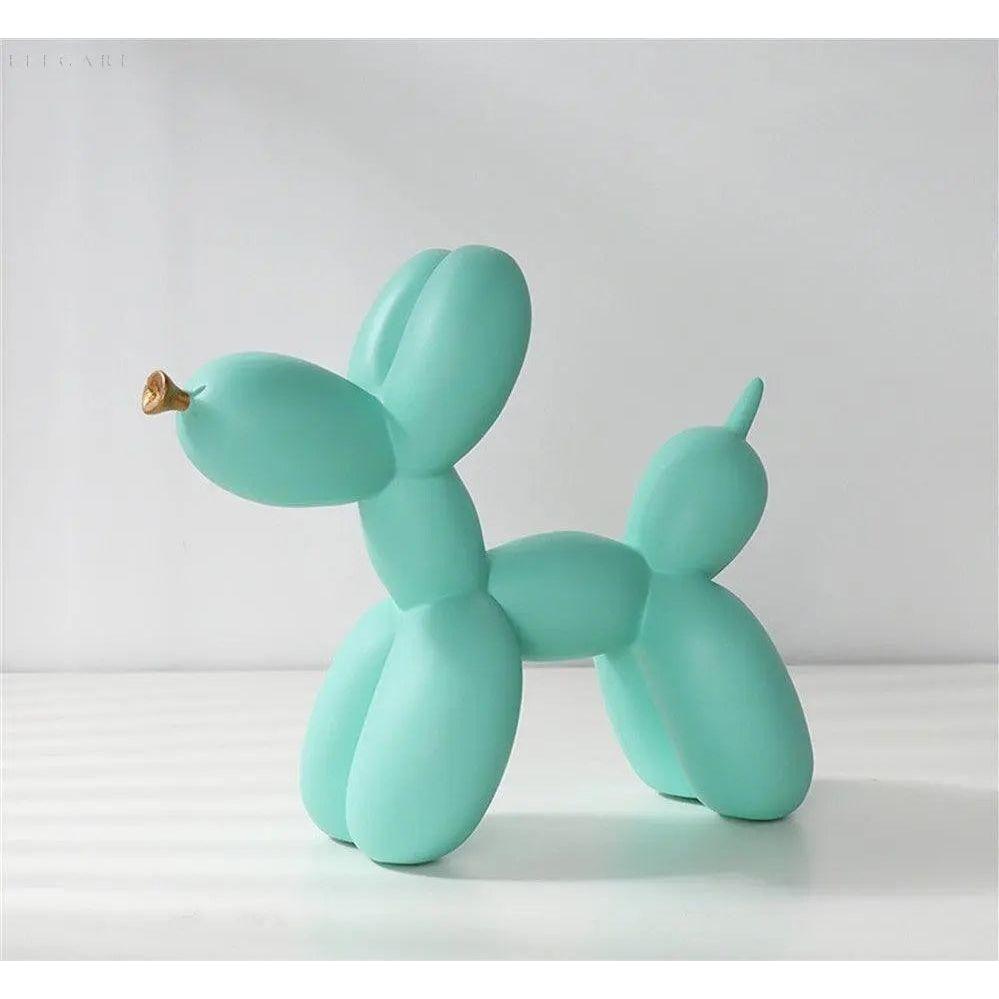 Haku Ballonhundefigur - Epoxidharz, Handbemalt, Goldene Schnauze 12