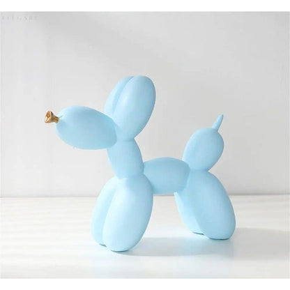 Haku Ballonhundefigur - Epoxidharz, Handbemalt, Goldene Schnauze 13