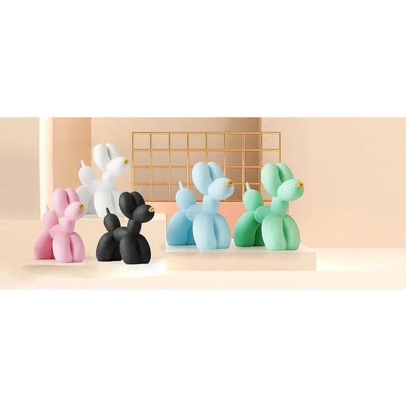 Haku Ballonhundefigur - Epoxidharz, Handbemalt, Goldene Schnauze 6