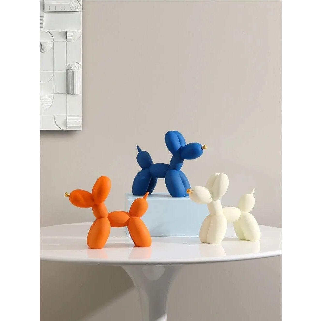Haku Ballonhundefigur - Epoxidharz, Handbemalt, Goldene Schnauze 8