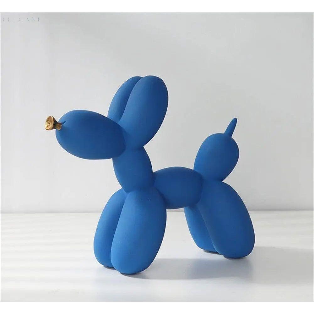 Haku Ballonhundefigur - Epoxidharz, Handbemalt, Goldene Schnauze 9
