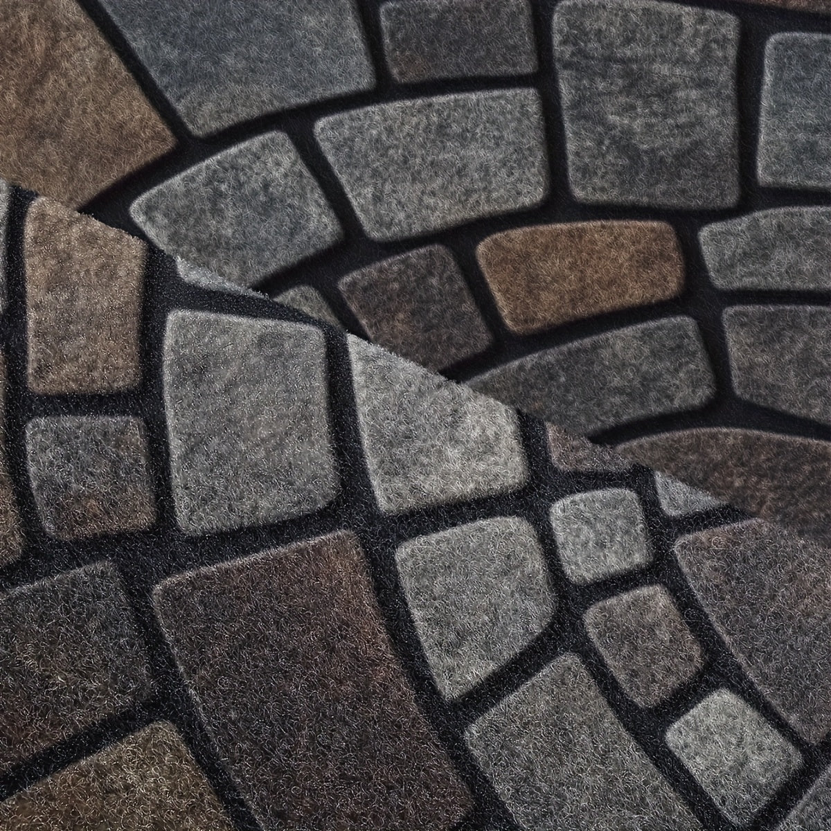 Halbmond Mosaik Fußmatte - Rutschfest, Polyester für Innen und Außen 6