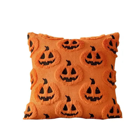 Halloway Kissenbezug 40x40 - Kunstfleece, Weiches Kürbismotiv 4