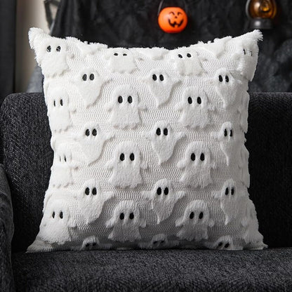 Halloway Kissenbezug 40x40 - Kunstfleece, Weiches Kürbismotiv 8