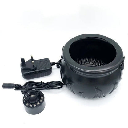 Halloweena Kessel Lampe - LED Zerstäuber mit Nebeleffekt, Schwarz 3