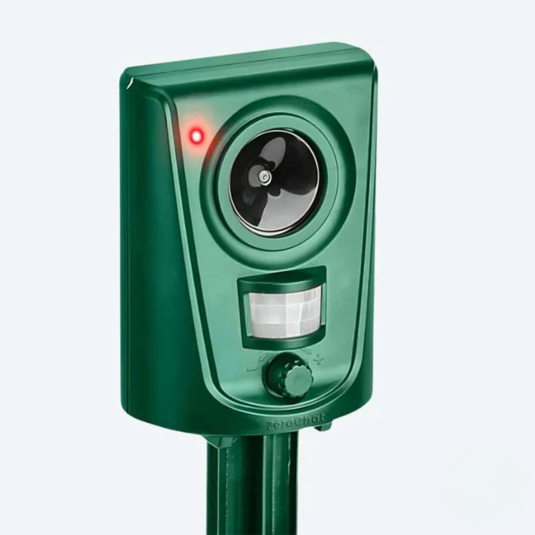Ivalo Katzenschreck Ultraschall - IPX4 Wasserdicht, Effektiver Schutz für Garten 0
