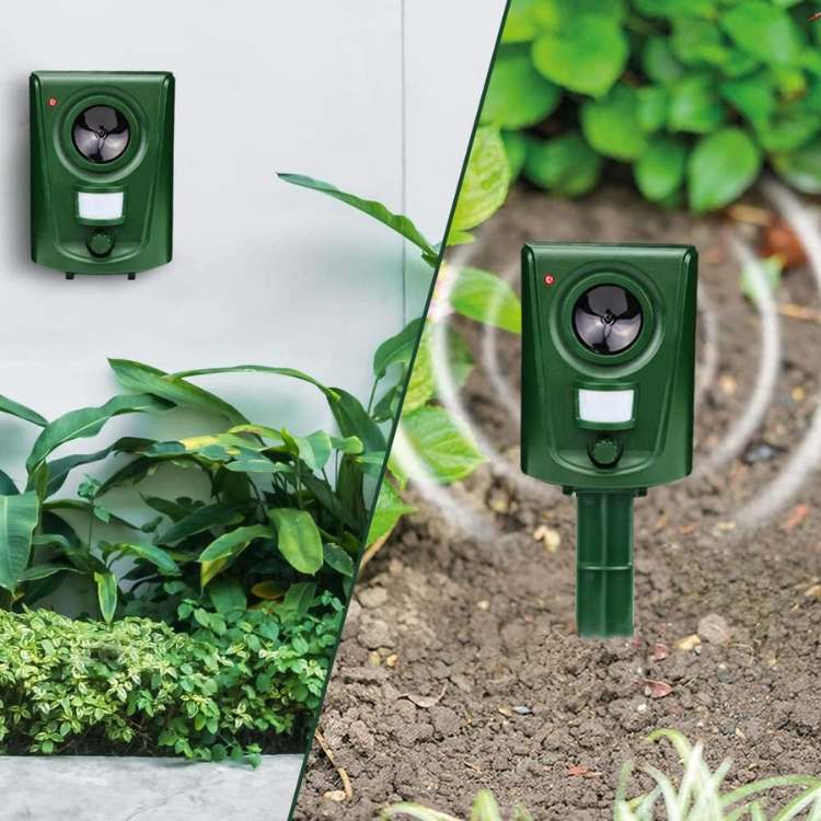 Ivalo Katzenschreck Ultraschall - IPX4 Wasserdicht, Effektiver Schutz für Garten 1