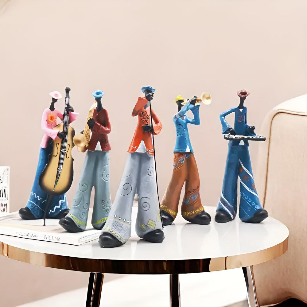 Jazlo Kunstharz Figur - Abstrakte Musikband, Künstlerisches Design 1
