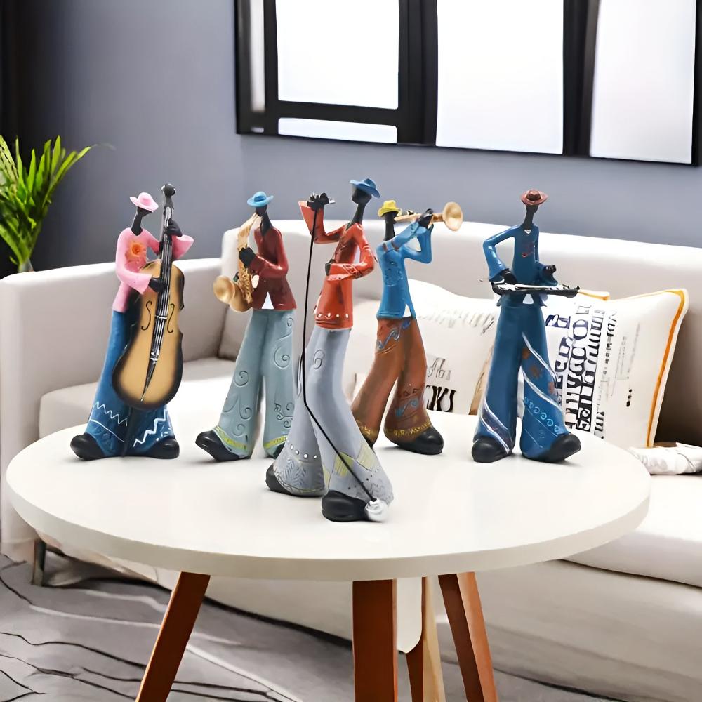 Jazlo Kunstharz Figur - Abstrakte Musikband, Künstlerisches Design 3