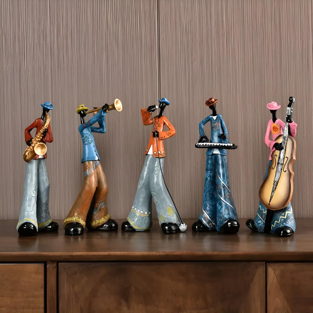 Jazlo Kunstharz Figur - Abstrakte Musikband, Künstlerisches Design 5