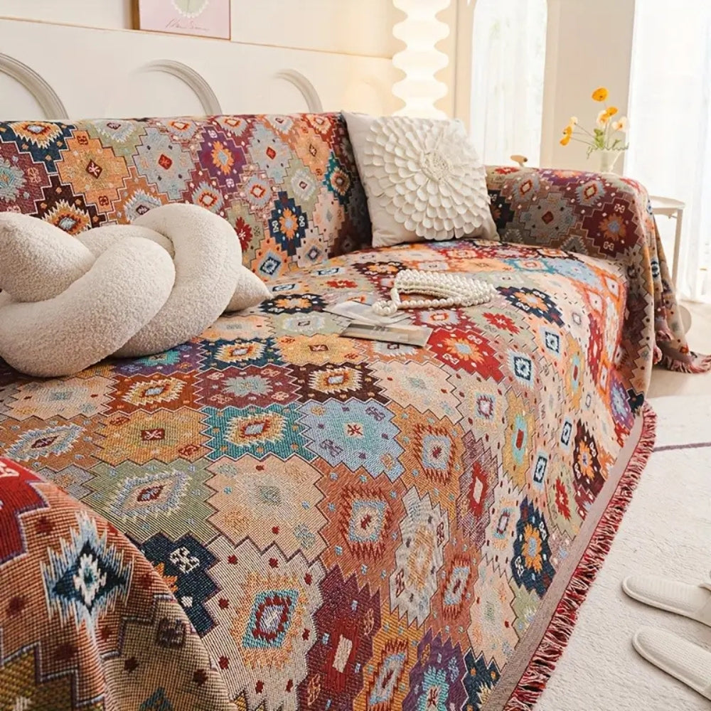 Jewel Sofa Bezug - Mikrofaser-Mischgewebe, Vintage Mosaik im Boho-Stil 1