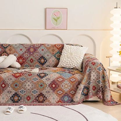Jewel Sofa Bezug - Mikrofaser-Mischgewebe, Vintage Mosaik im Boho-Stil 3