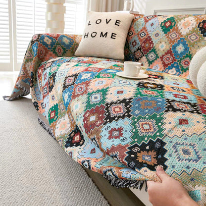 Jewel Sofa Bezug - Mikrofaser-Mischgewebe, Vintage Mosaik im Boho-Stil 6