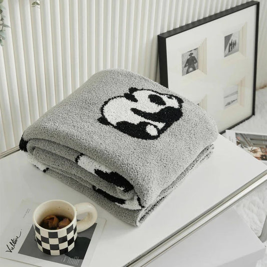 Kairo Strickdecke - 100% Baumwolle, Kawaii Panda Design 0