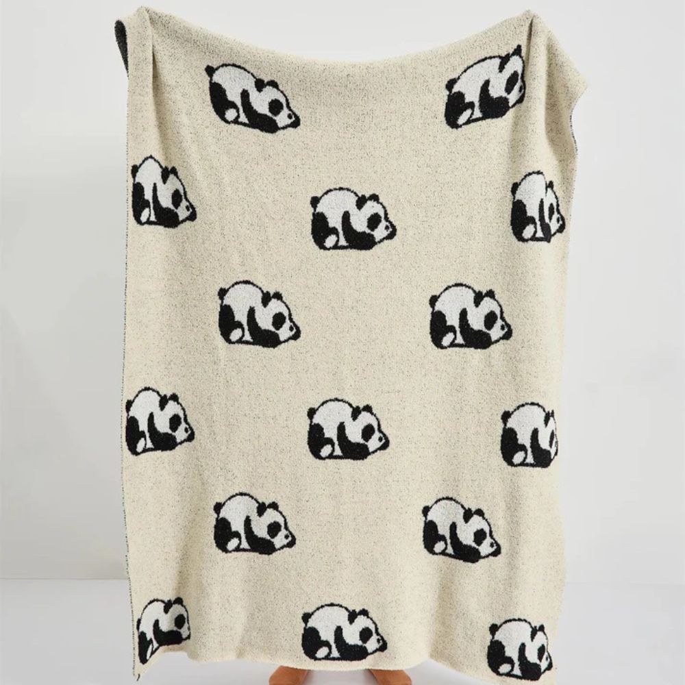 Kairo Strickdecke - 100% Baumwolle, Kawaii Panda Design 4