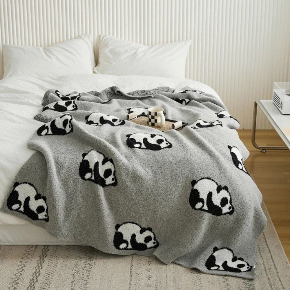 Kairo Strickdecke - 100% Baumwolle, Kawaii Panda Design 7