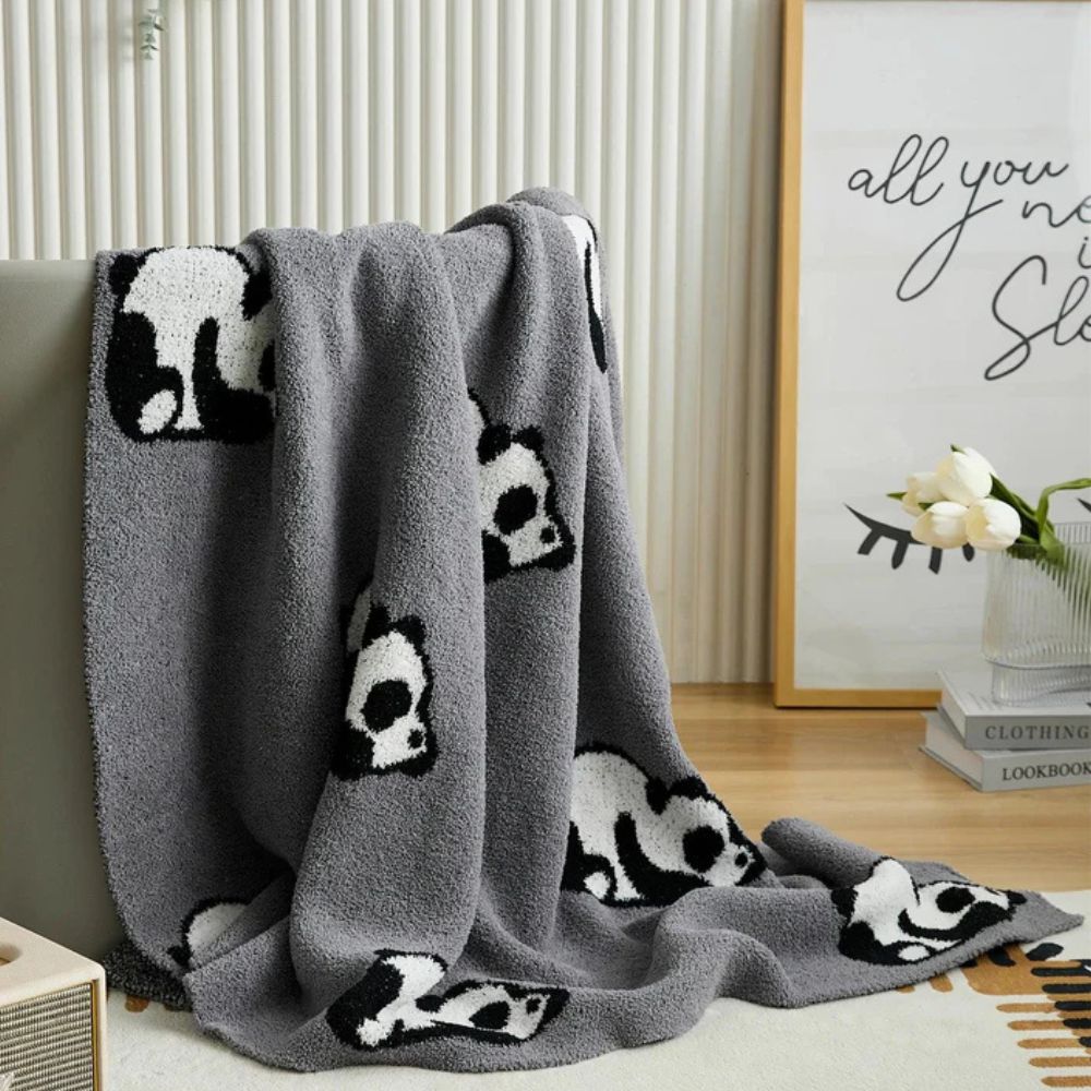 Kairo Strickdecke - 100% Baumwolle, Kawaii Panda Design 8