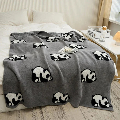Kairo Strickdecke - 100% Baumwolle, Kawaii Panda Design 9