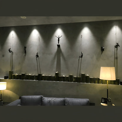 Kaleo Wanddeko Set - Metall, Kletternde Männer 3-teilig für Wohnzimmer 2