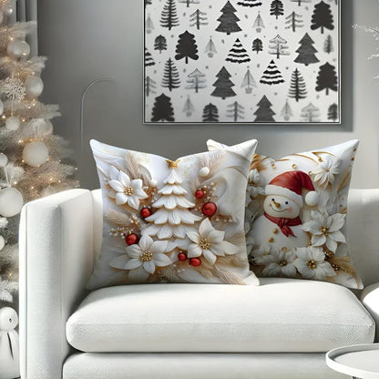 Klara Kissenbezüge - Samt, 4er-Set mit Weihnachtsmotiven 3