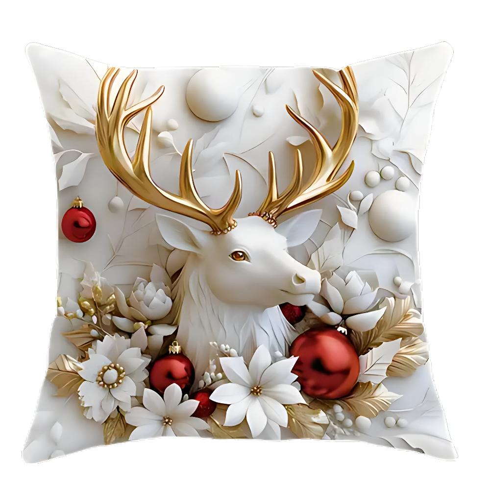 Klara Kissenbezüge - Samt, 4er-Set mit Weihnachtsmotiven 7