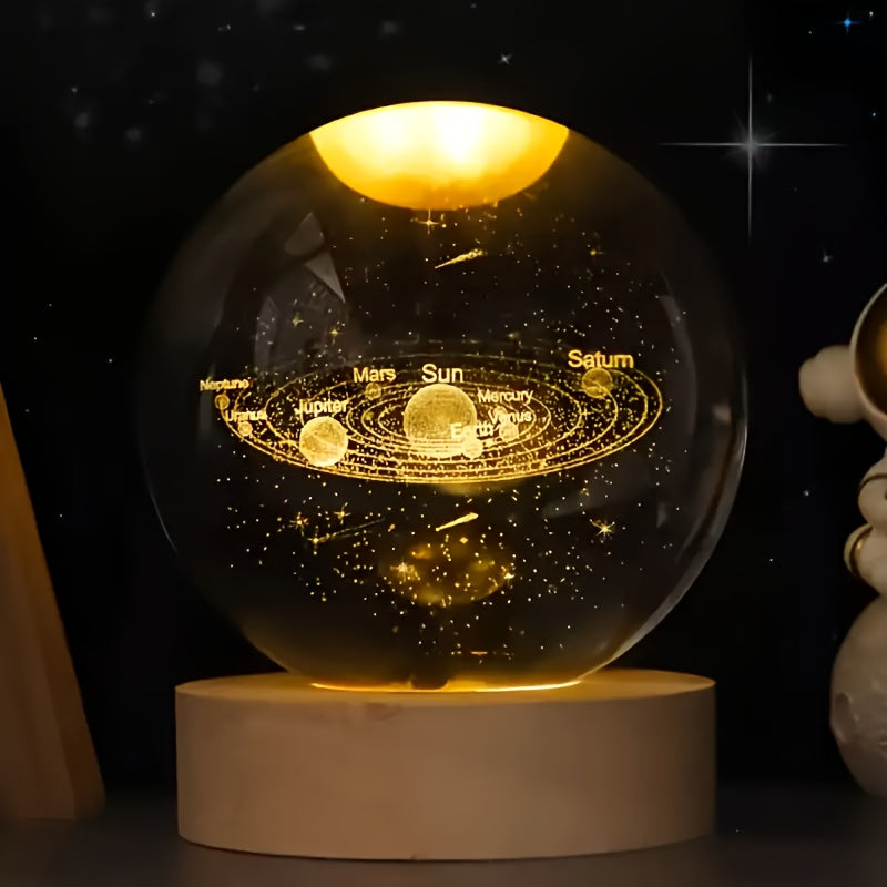 Klaris Kristallkugel - 3D-Lasergravur mit LED-Beleuchtung, Dekoration für Zuhause 1