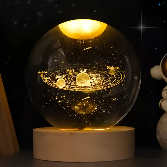 Klaris Kristallkugel - 3D-Lasergravur mit LED-Beleuchtung, Dekoration für Zuhause 1