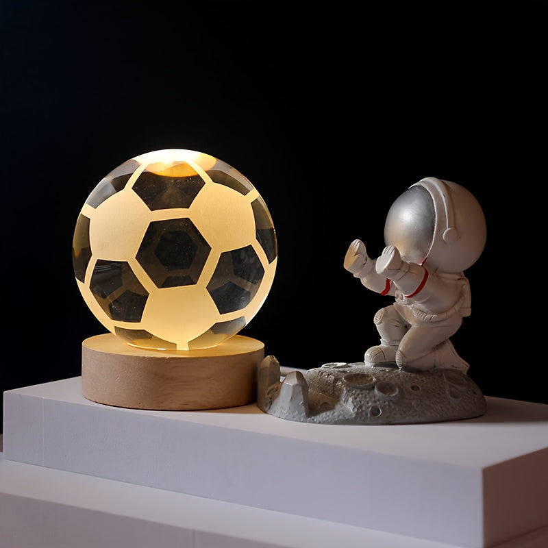 Klaris Kristallkugel - 3D-Lasergravur mit LED-Beleuchtung, Dekoration für Zuhause 12